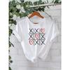 European Size Casual Women'S Short Sleeve T-Shirt with Heart Puzzle Print | Perfect for Valentine'S Day, Spring/Summer Season