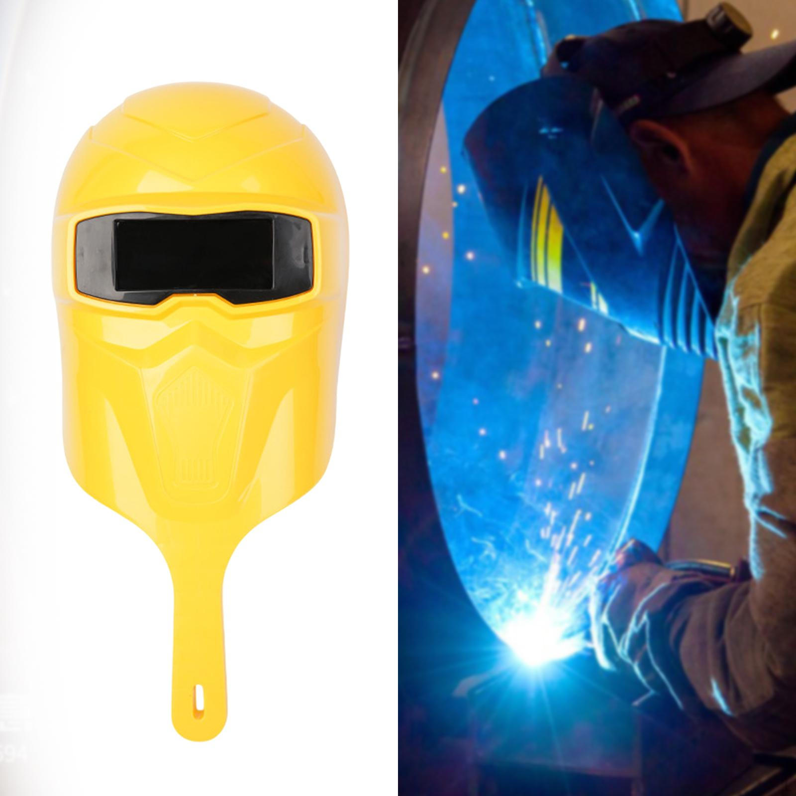 

Handheld Welding Helmet Face Shield Welder Mask Eye Protection for Home Grinding жовтий