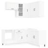 Kitchen Unit LUCCA 8 Pcs White Engineered Wood