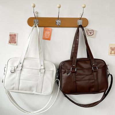 Borsa da donna Borsa da studentessa della scuola superiore Borsa da spalla in pelle PU Borsa da donna Borse semplici Borse a tracolla