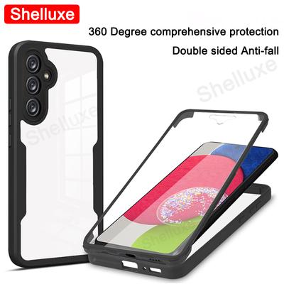 360 Heltäckande Framsida+Baksida Genomskinligt Skal Shelluxe För Samsung Galaxy A55 A35 A25 A15 A05 A54 A34 A24 A14 Silikon Dubbelsidigt Skydd