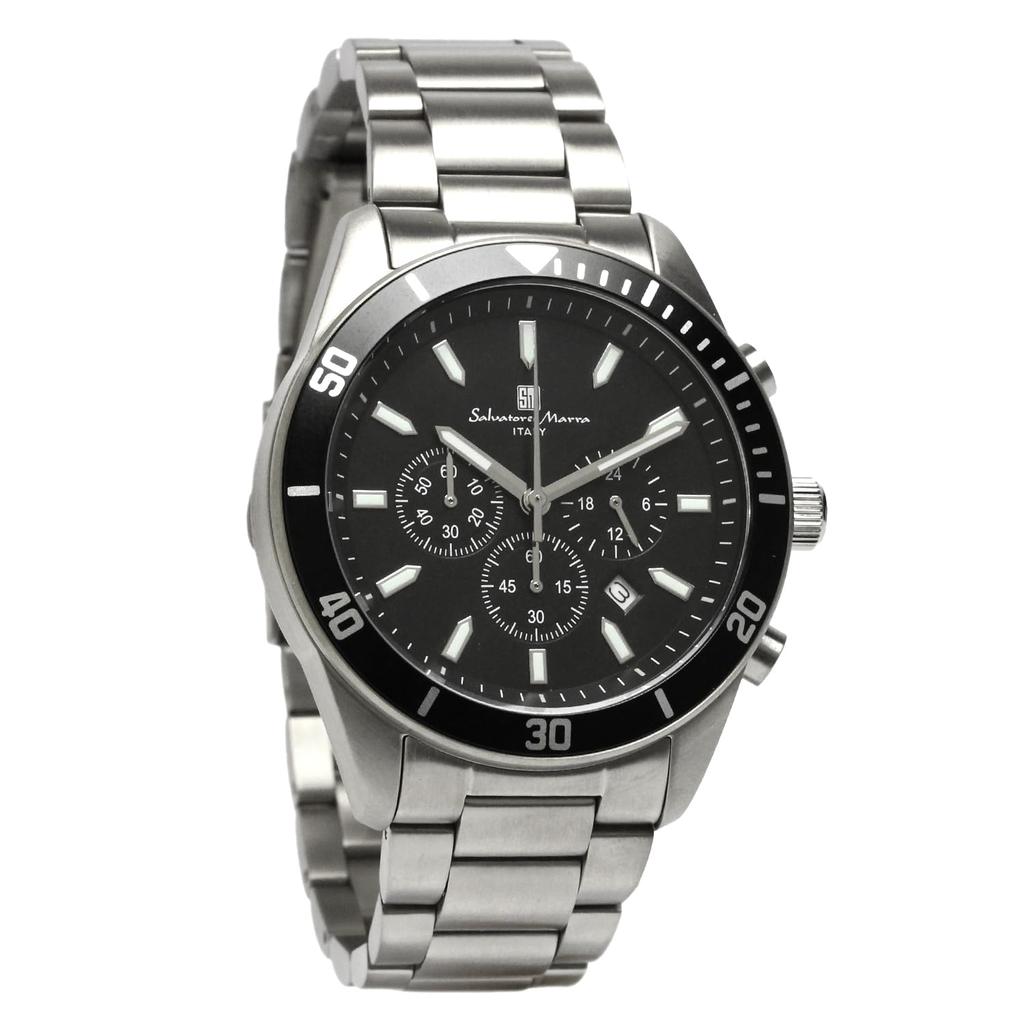 Limited Distribution Model Salvatore Marra Chronograph Watch Titanium Japanese Movement 5 ATM Water Resistant Brand Watch Gift Day SM24104 Men's
