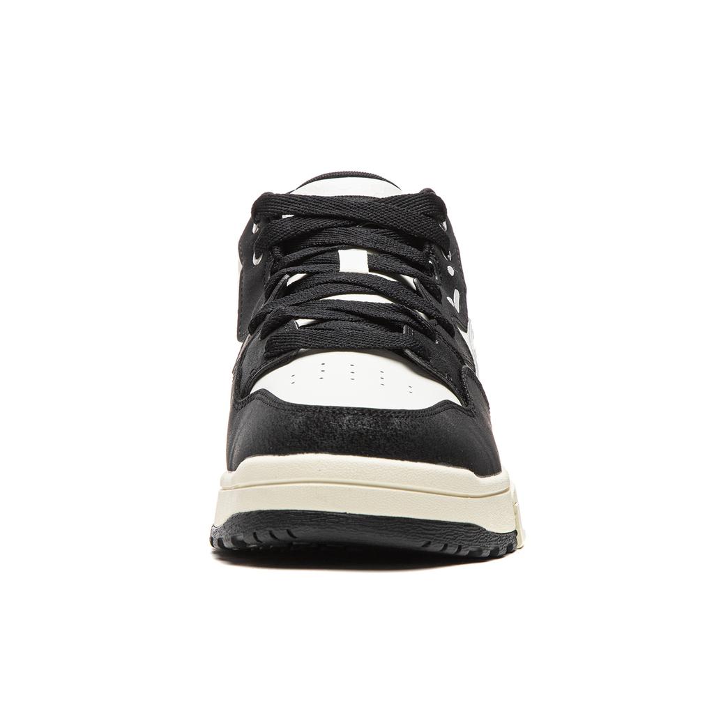 Li Ning Wave MID FLEECE Thermal Slip Resistant Mid top Skateboard Shoes Unisex Black White AGCV381-3