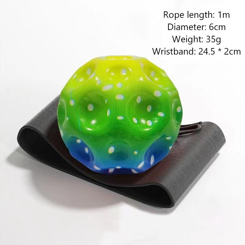 Jump Ball High Bouncing Ball Exercise Leisure Wrist Return Rubber Ball Fun Hand Ball Game Wrist Elastic Ball Outdoor Toy Ball