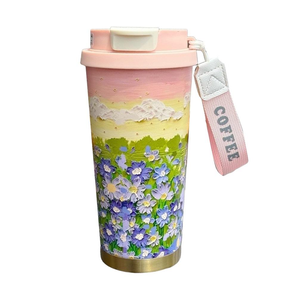 500ml Coffee Cup Double-layer Vacuum Mug Portable Insulated Mug Travel