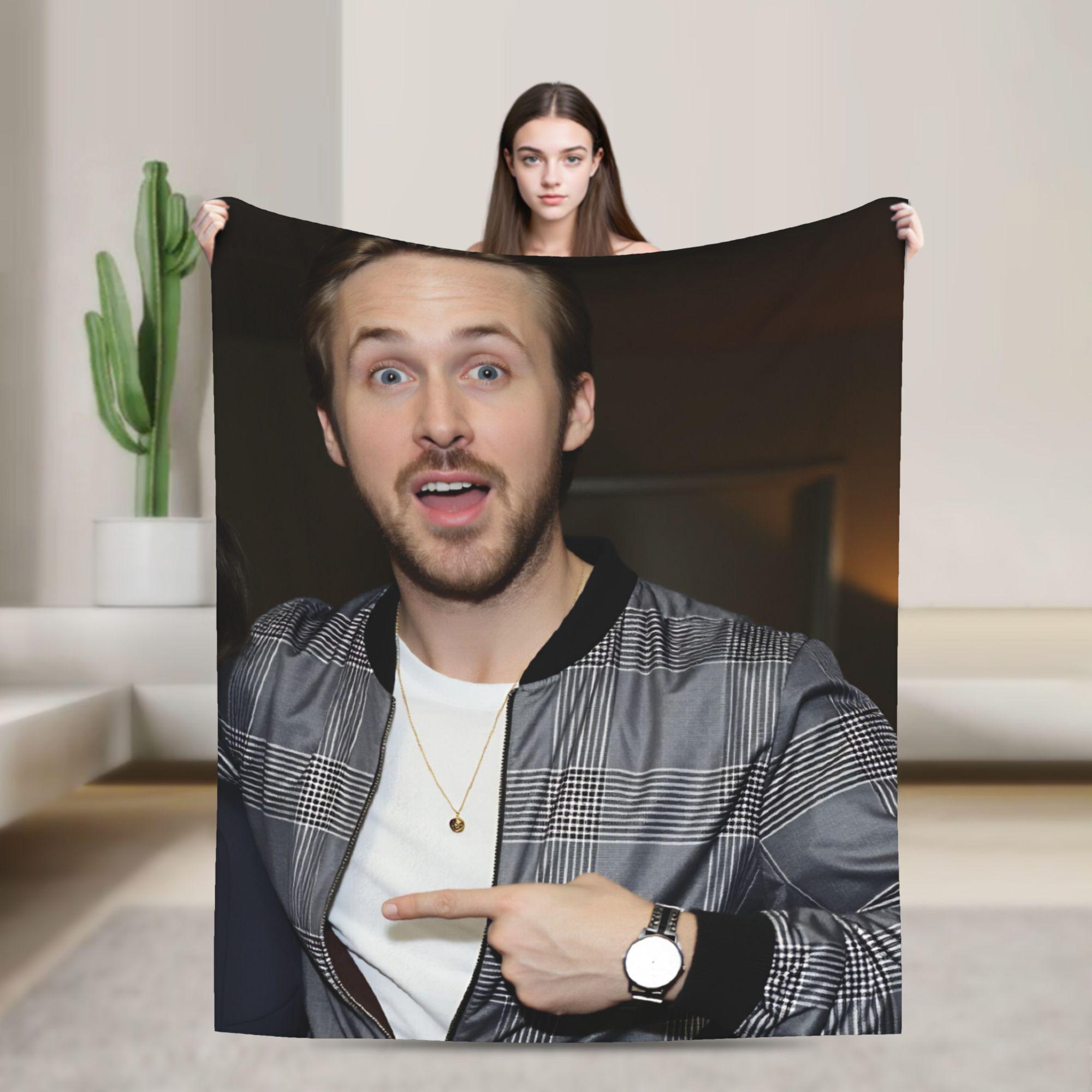 

Ryan Gosling Blanket Quality Soft Comfy Throw Blanket Winter Plane Travel Chair Sofa Bed Aesthetic Bedspread 75x100cm (30x40inch)