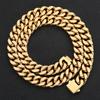 Fine Jewelry High-Polished Stainless Steel 7mm Cuban Link Chain Spring Clasp Stylish Hip Hop Engagement Wedding Necklaces Gifts