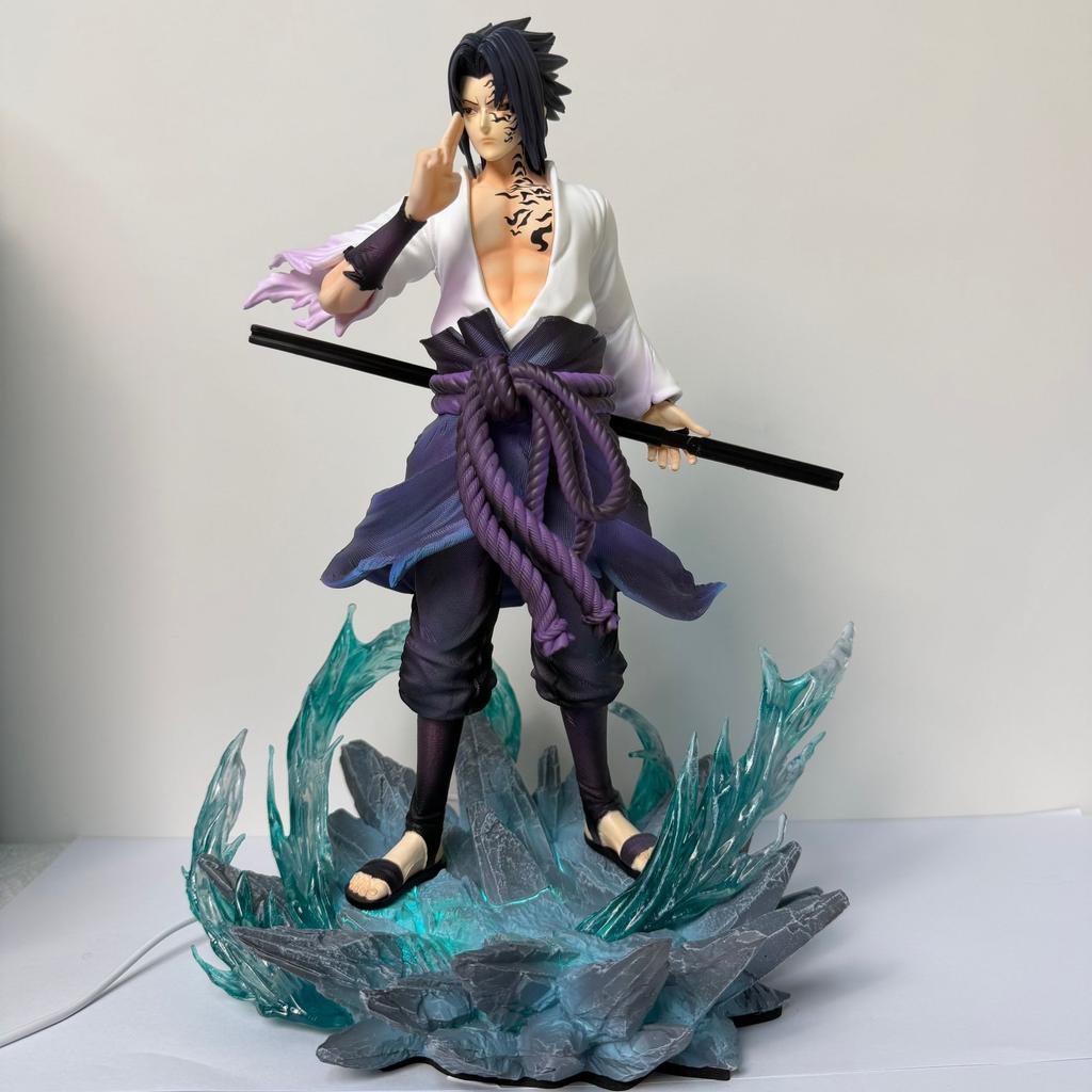 Naruto Shippuden Sasuke Susanoo Animation Figure 33cm Combat Pose POLYVINYL CHLORIDE Limited Collector-Worthy Luminous Miniature Plaything Present for