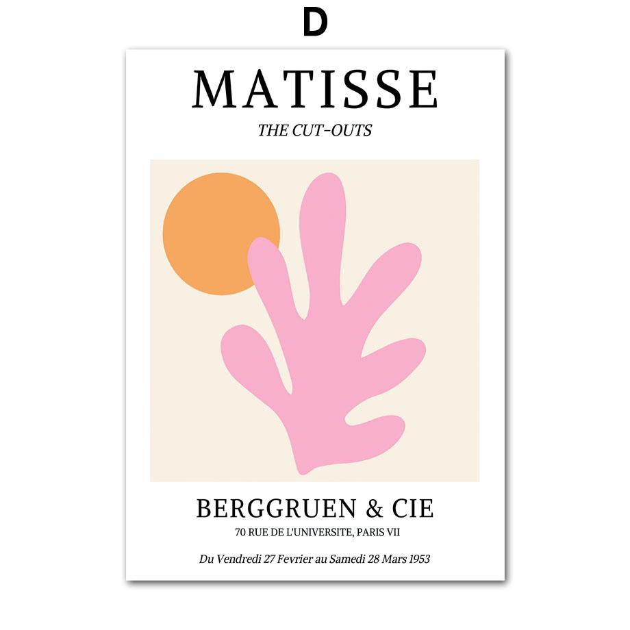 

Matisse Woman Leaf Flower Drink Angel Number Pink Posters Canvas Painting Gallery Wall Art Prints Pictures for Living Room Decor 21cm×30cm NoFrame