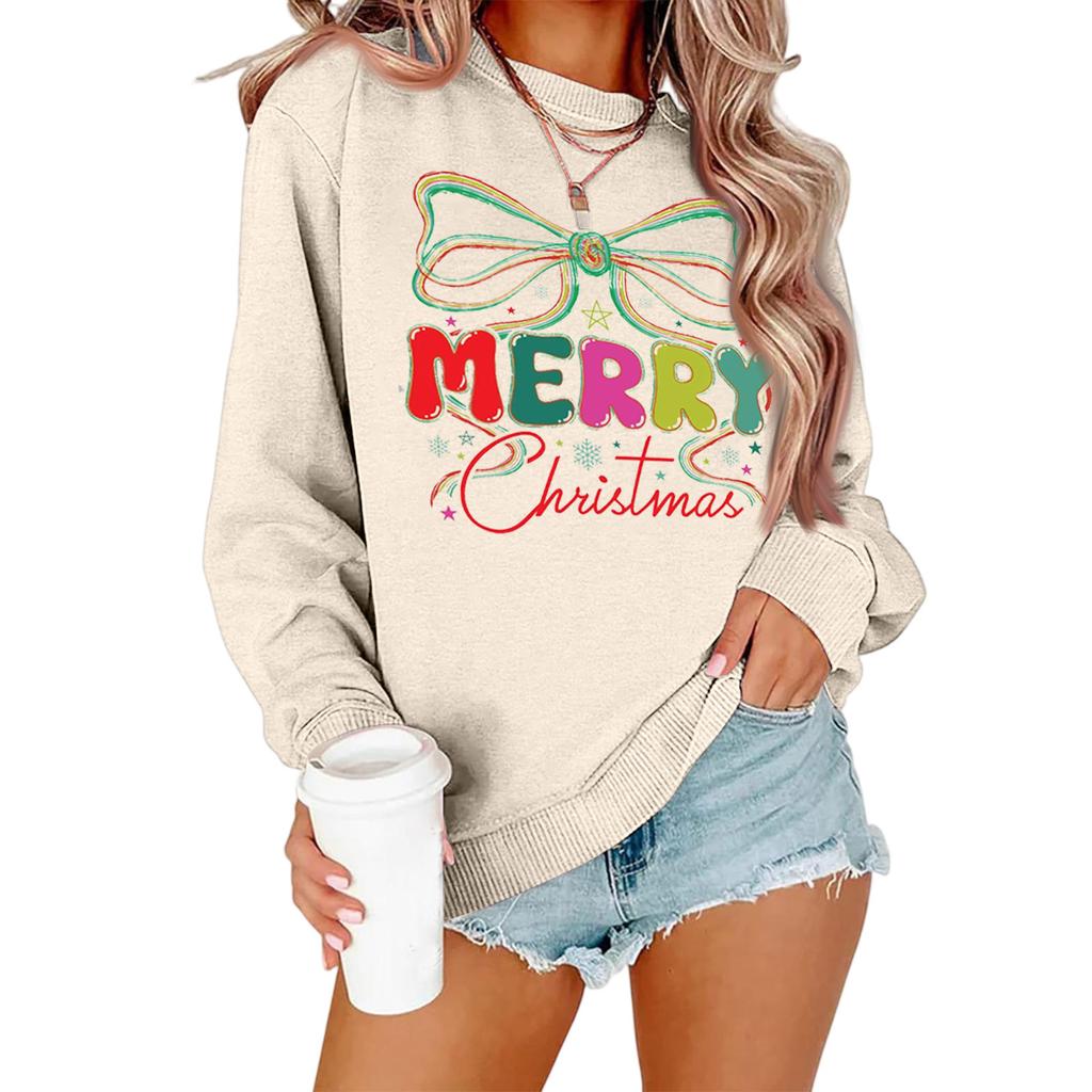Women's Loose Comfortable Casual Fashionable Character Printing Round Neck Long Sleeved Sweatshirt