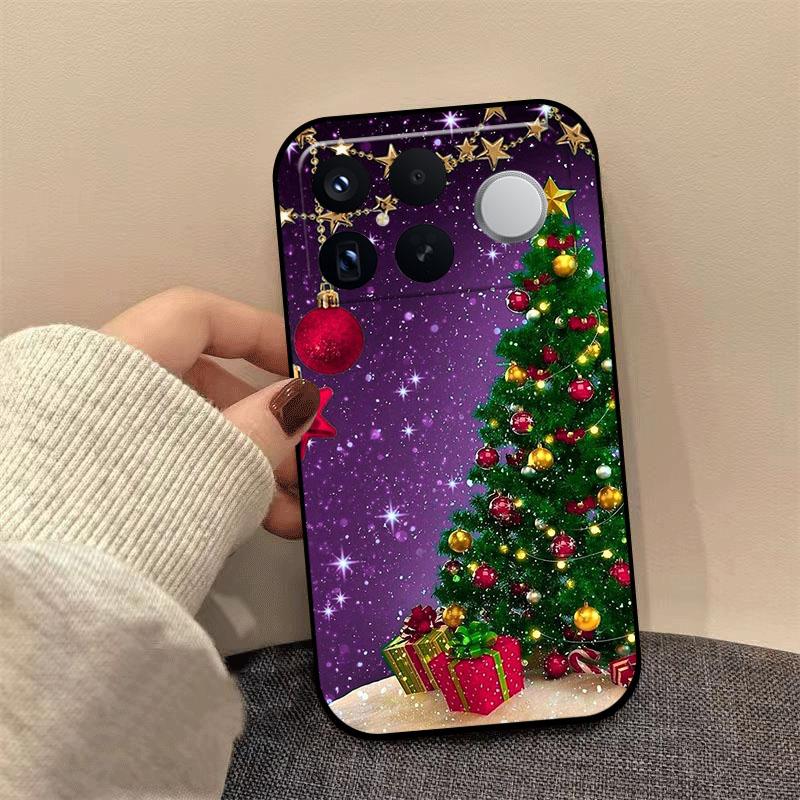 Christmas Painting Phone Case For Redmi K80 K70 K60 Ultra K90 Pro Max K40 Gaming K70E K60E Soft Silicone Shockproof Cover Coque