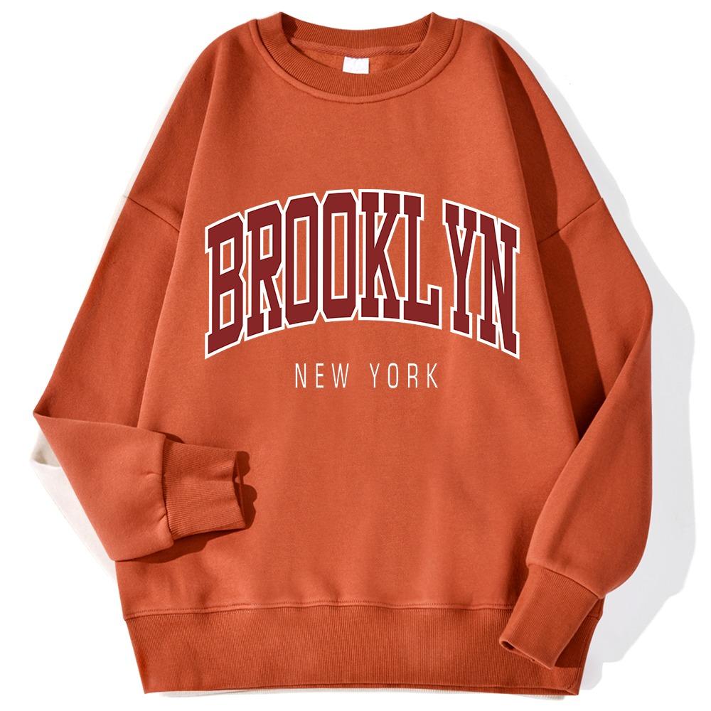Brooklyn New York Printed Hoodies Women Colorful Clothes Basic Trend Sweatshirt Tops Be Durable Harajuku Hoodie Womens