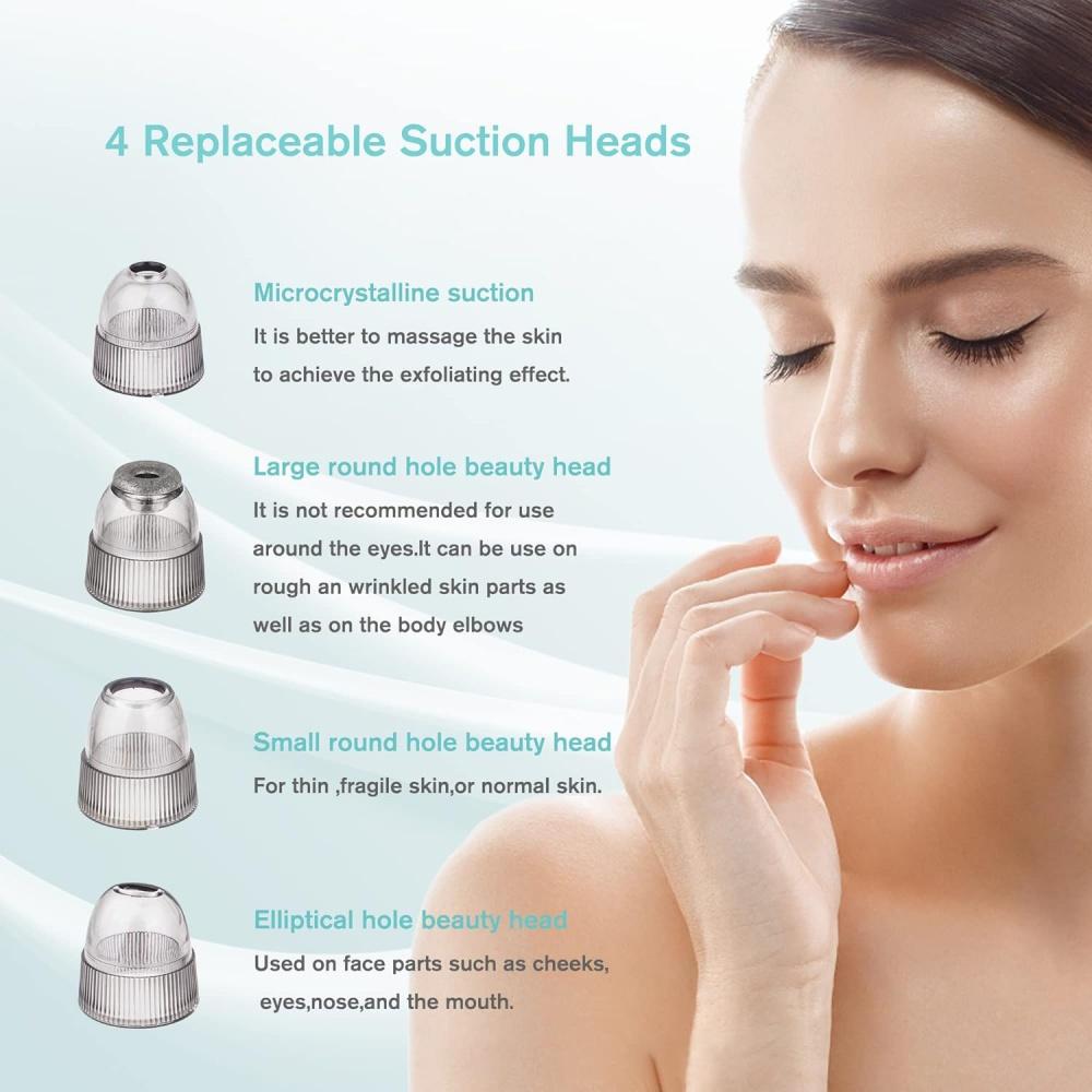 Mitesser-Vakuum, wiederaufladbar, zum Entfernen weißer Köpfe mit 3 einstellbarer Saugleistung, Mitesser-Extraktionswerkzeug mit LED-Anzeige 