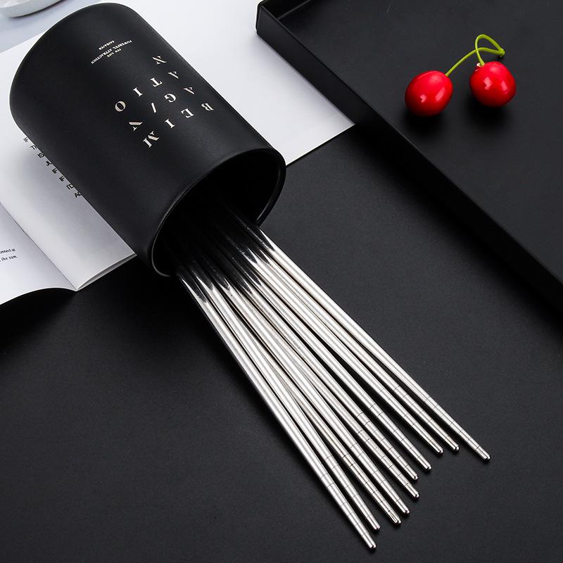 Non-slip Stainless Steel Chopsticks: Hollow, Anti-scald, Suitable for Children & Adults, Customizable Design