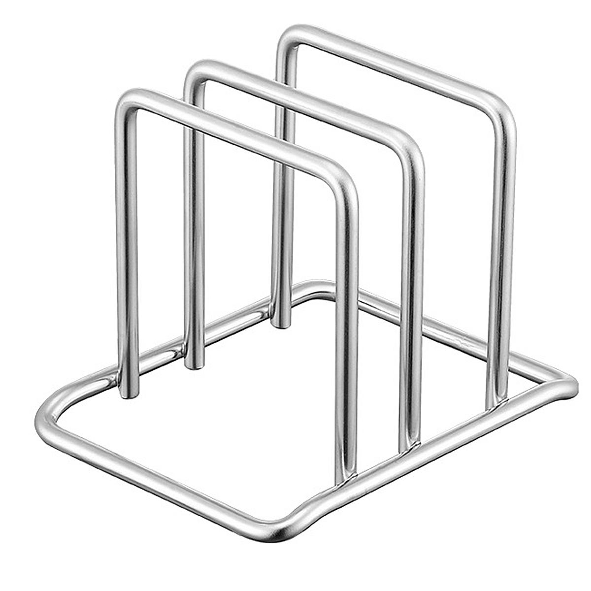 

Подставка-держатель для разделочной доски, органайзер для подносов из нержавеющей стали на 2 отделения, для разделочной доски, крышки для кастрюль, противня серебряный