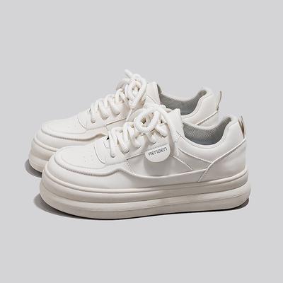 Super feu lait fufu tête ronde polyvalent enfant printemps et automne chaussures pour femmes plateforme étudiant décontracté sport chaussures de skate