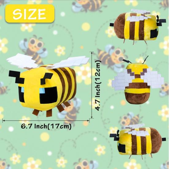 Putrer Bee Plush Toy 6.7 /17cm,Bee Stuffed Animals,Game Plush Toys for Christmas New Year Birthday Gift