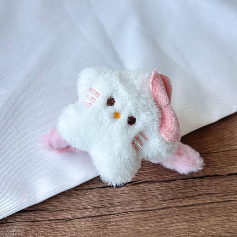 Women's Plush Cartoon Shark & Bear Hair Clips - Autumn & Winter Collection