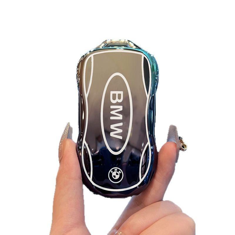 KXUOB1 Hot 2025 Gradient Car Creative Styling Key Cover Case TPU Shell For BMW 530i 550i 320i F30 F20 F10 F18 F22 F01 X3 X4 F06 F02 M3