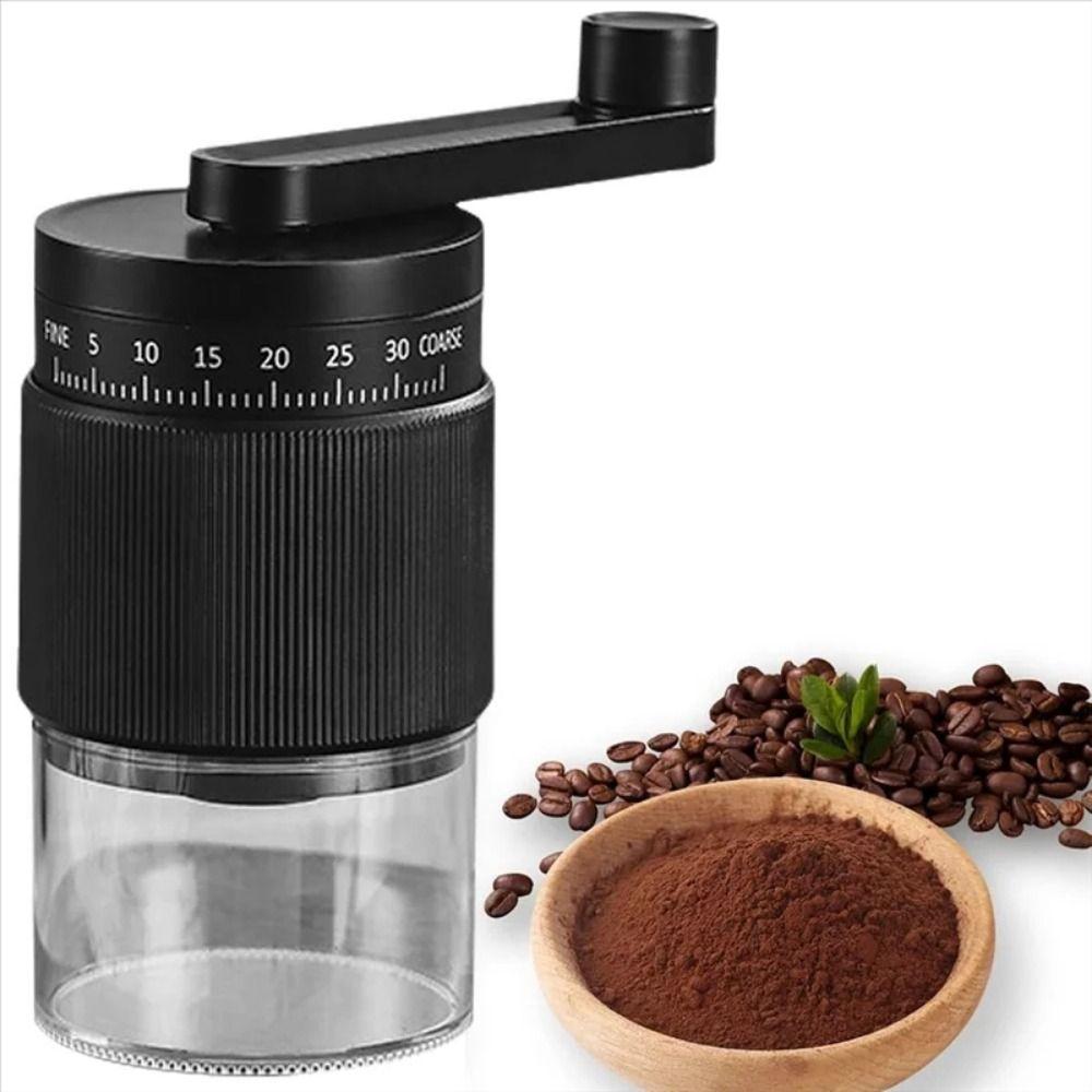 Ceramic Grinding Core Coffee Bean Grinder 35-Gears Adjustable Hand-Cranked Coffee Mill  Camping