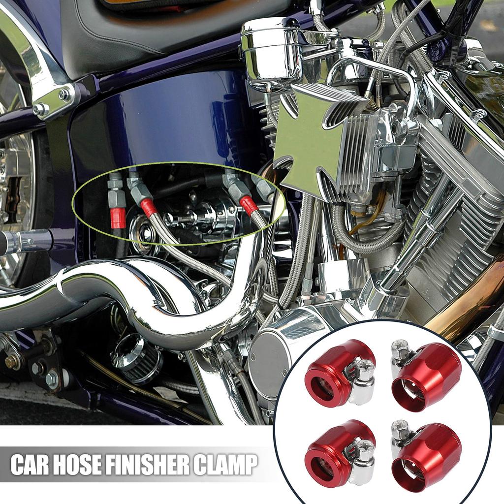 X AUTOHAUX AN4 Car Hose Finisher Clamp Car Hose Finisher Hose Clamp Finisher Flexible