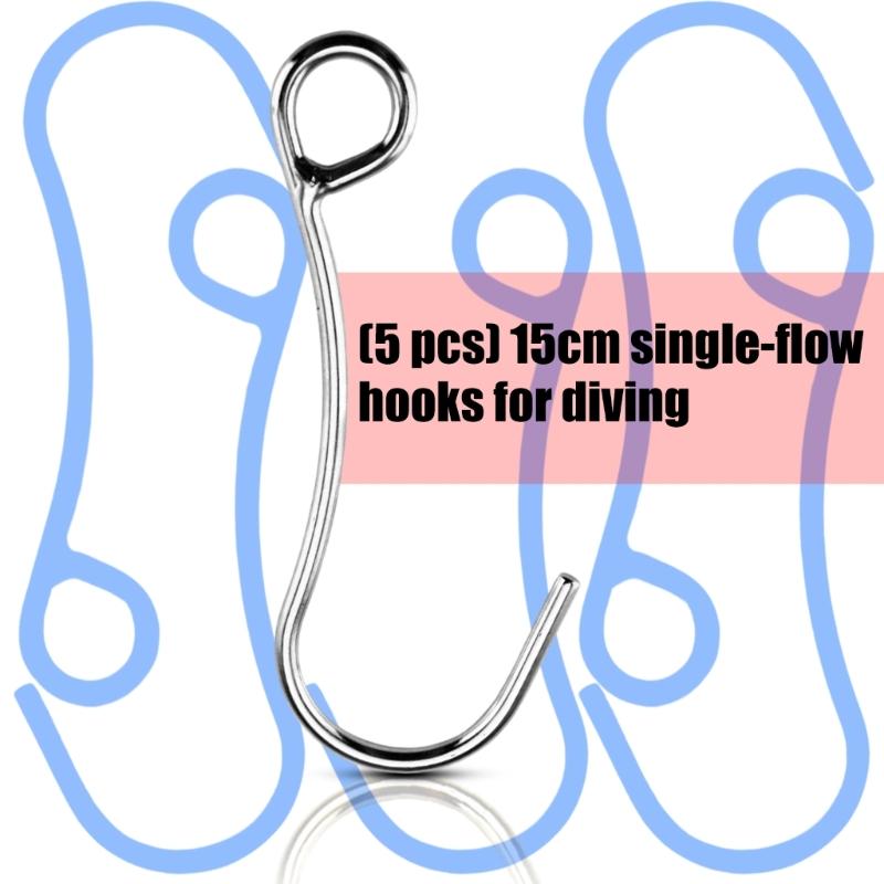 Heavy Type Single Flows Swimming Hook Rustproofed Stainless Steel For Diving Accessories Secure Fastening