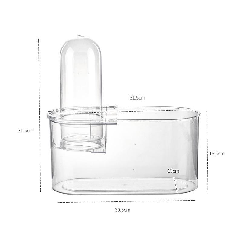 Clear Oval Desktop Fish Tank & Turtle Habitat Ornament