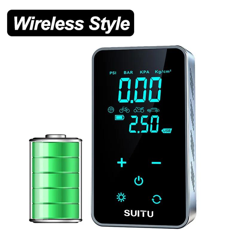 

Электрический воздушный насос для автомобильных шин, воздушный компрессор с двойным экраном, цифровой дисплей, портативный насос для накачивания шин для велосипеда, E-Bike, мотоцикла, мяча