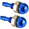 KIMISS Windshield Washer Nozzle, 2pcs Universal Aluminum Alloy Car Auto Front Windshield Sprayer Washer Nozzle(Blue) windshield washer heavy duty