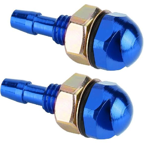 KIMISS Windshield Washer Nozzle, 2pcs Universal Aluminum Alloy Car Auto Front Windshield Sprayer Washer Nozzle(Blue) windshield washer heavy duty