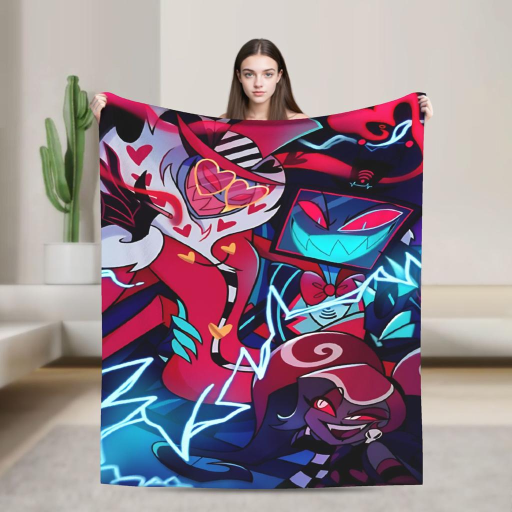Vox Hazbined Plush Blankets  Creative Throw Blankets for  Sofa Bedding Lounge 150*125cm Bedspread