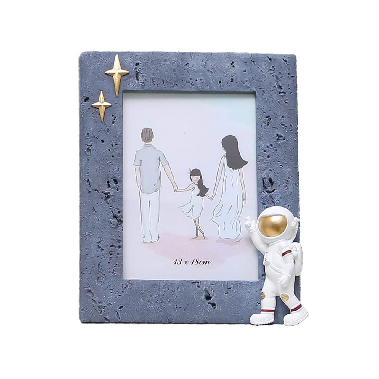 

Queen-b Astronaut Photo Frame, Stylish and Cool, Tabletop or Wall-Mounted, Perfect for Displaying Photos, Picture Frames, and Decor (7-Inch)