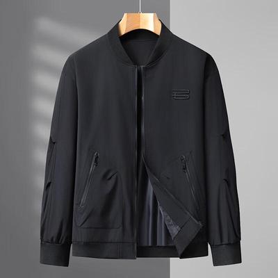 Men's Plus Size Loose Fit Workwear Baseball Jacket