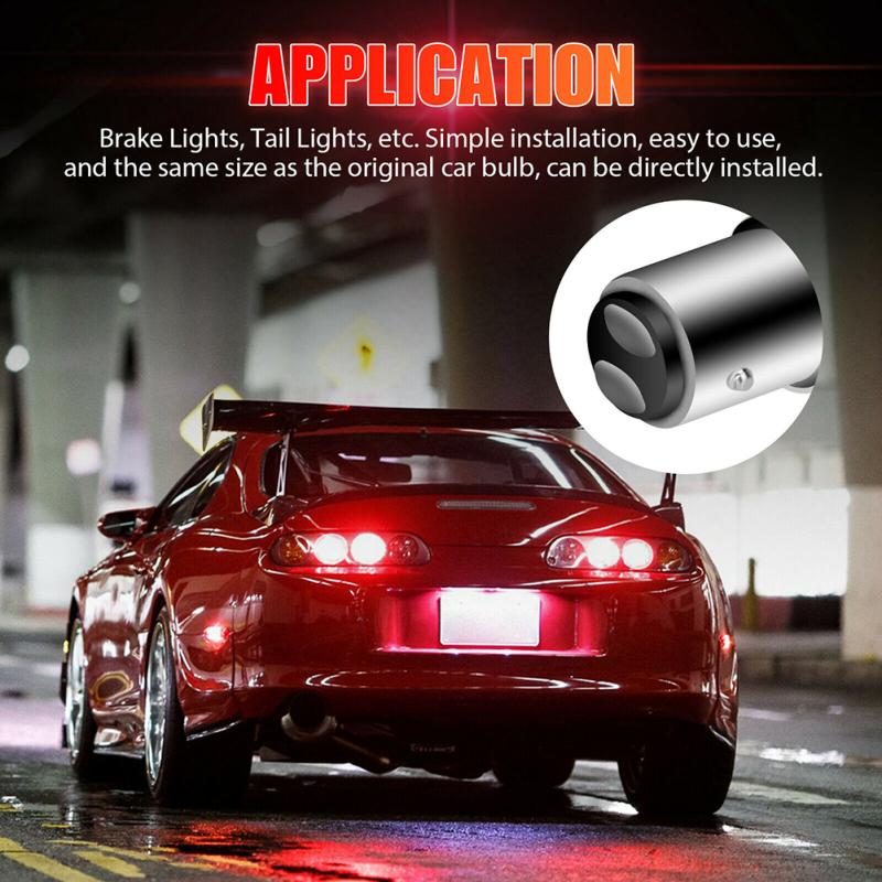 2Pcs Red 1157 BAY15D 36 COB  900lm 12-24v LED Tail Lamp Car  Reverse Turn  Signal Brake Light Parking Bulb