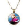 Affascinante Collana con Ciondolo Gemma del Tempo Ariel Sirenetta Gioielli Principessa Cartone Animato