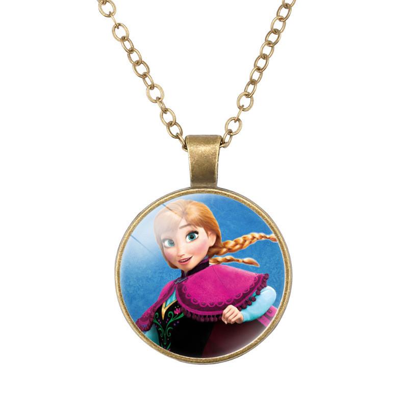 Affascinante Collana con Ciondolo Gemma del Tempo Ariel Sirenetta Gioielli Principessa Cartone Animato