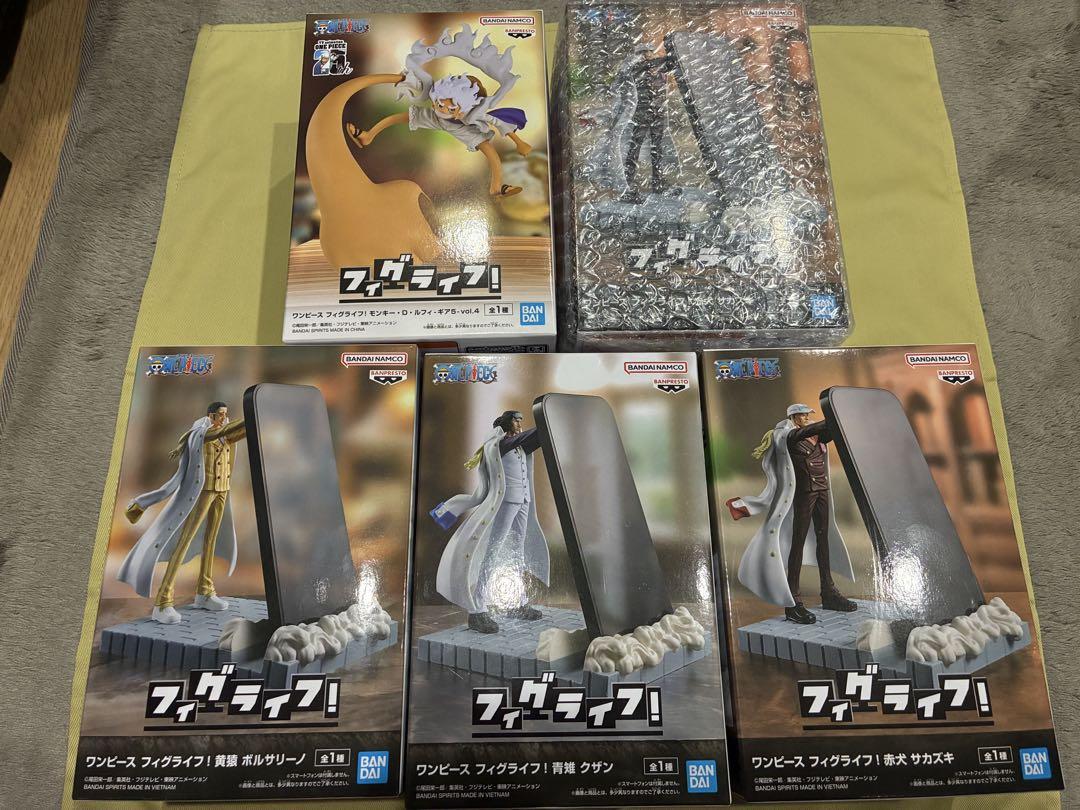 

[USED] One Piece Fig Life 5-Piece Set: Kizaru, Aokiji, Akainu
