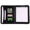 A4 PU Leather Zipper File Folder Bag Document Holder With Calculator Portable Business School Manage Briefcase Customize Logo