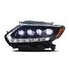 LED Matrix Headlight Assembly with Blue LED and Running Horse Design for 14-16 Nissan X-Trail