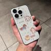 Fofa Capa de Cachorro Estilo Coreano para iPhone 17 Pro Max, Macia e Moderna para Apple 14, 15 e XR.