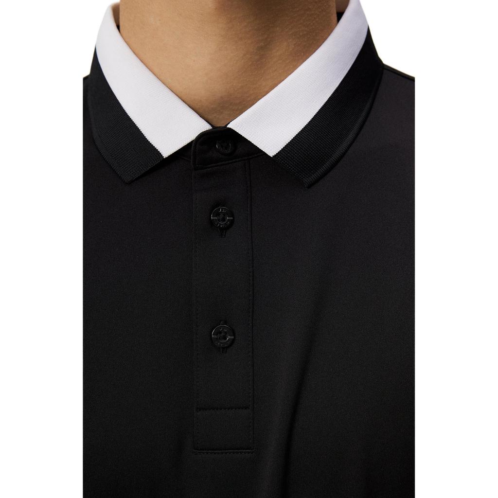 J. Lindeberg Logo Print Polo Shirt Men Polo Shirts Black GMJT09163-9999