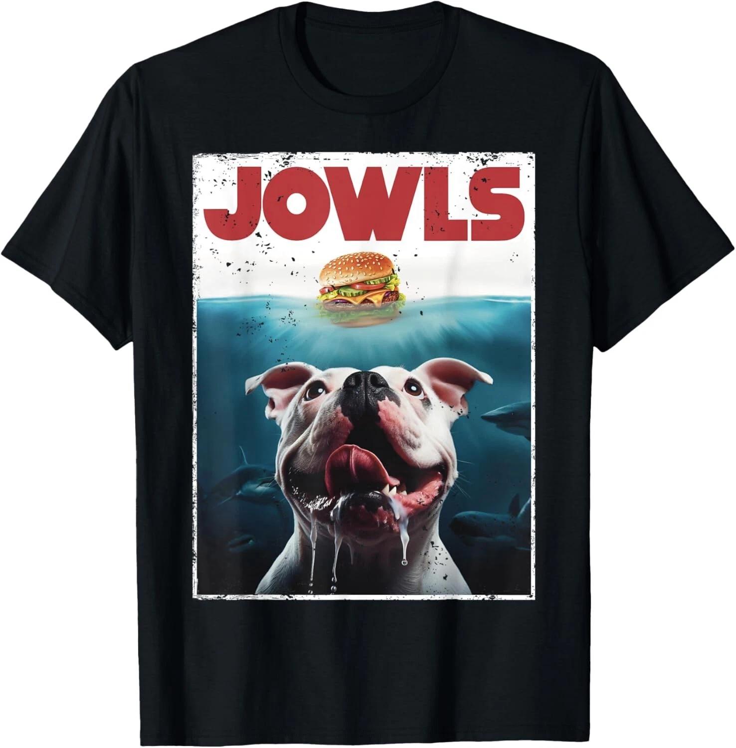 Funny American Bulldog Jowls Burger Bully Dog Mom_ Dog Dad Gift Unisex T-Shirt S