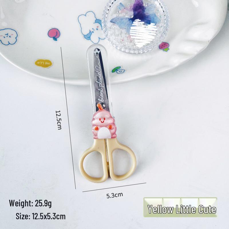 Kids' Cute Mini Scissors with Safety Cover - Portable and Safe for DIY Crafts