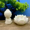 Cute Lotus Tathagata Buddha Statue Q Version Coconut Figurine Buddha Ornaments  Car Interior