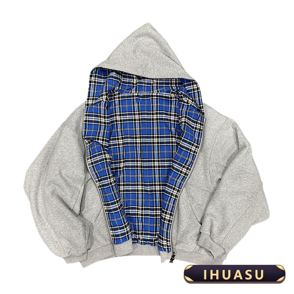 IHUASU Women's Fashion Hooded Casual Solid Color Print Autumn Winter Hoodie Elegant
