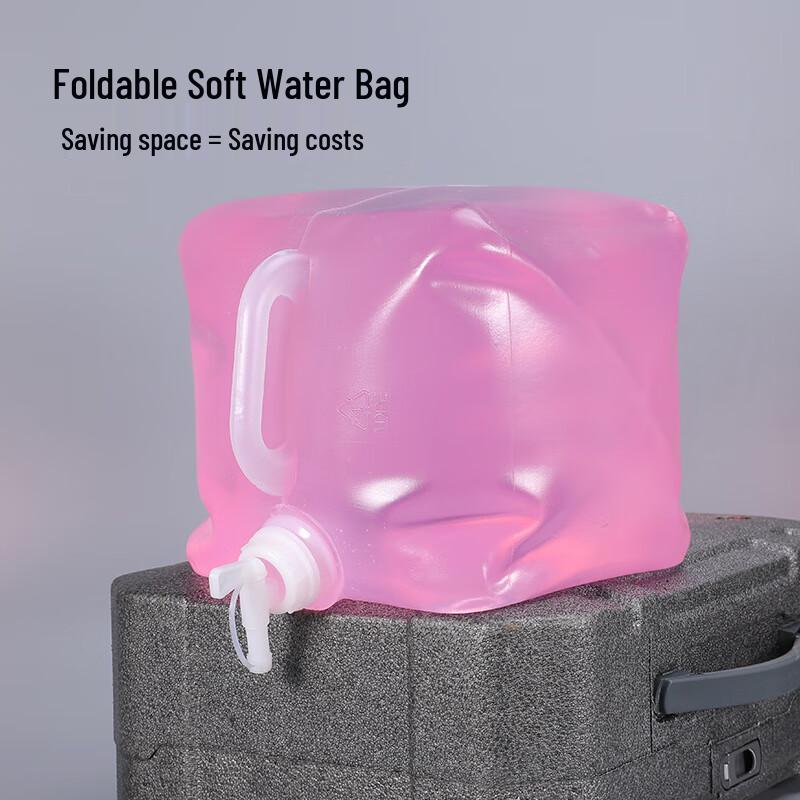 Transparent Portable Folding Water Bucket with Faucet