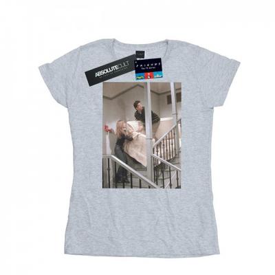 Damen/Damen Sofa Treppe Foto Baumwoll-T-Shirt