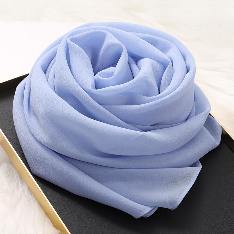 Muslim Hijab Scarf With Zipper Plain Bubble Chiffon Ready To Wear Veiled Hijab Wrap Solid Shawls Headscarf Turban Ramadan