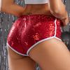 Low Waist Ultra Short Sequins Beads Sexy Stretchy Sports Shorts Hot Pants Casual Pants Female
