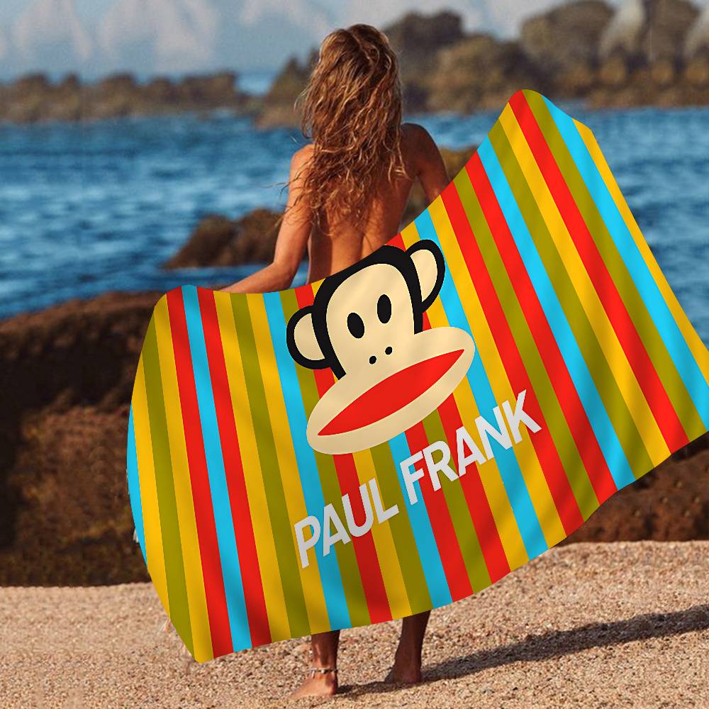 Fashion P-Paul Frank Microfiber Blanket Quick Drying Beach Towels Oversized Printing Super Absorbent Pool Towel Blanket